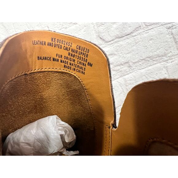 NEW Kork Ease Renny Booties brown Animal Print size 8 Calf Hair & Leather